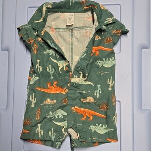 Carter's Green Dinosaur Baby Romper